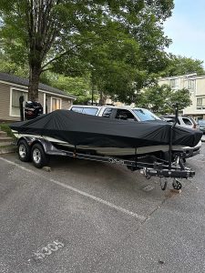 Boat cover over a boat, user photo