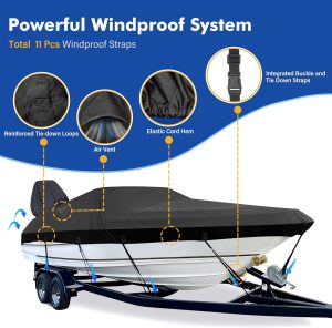 windproof and waterproof boat cover, comes in 4 different sizes